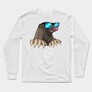 Mole with Sunglasses Long Sleeve T-Shirt